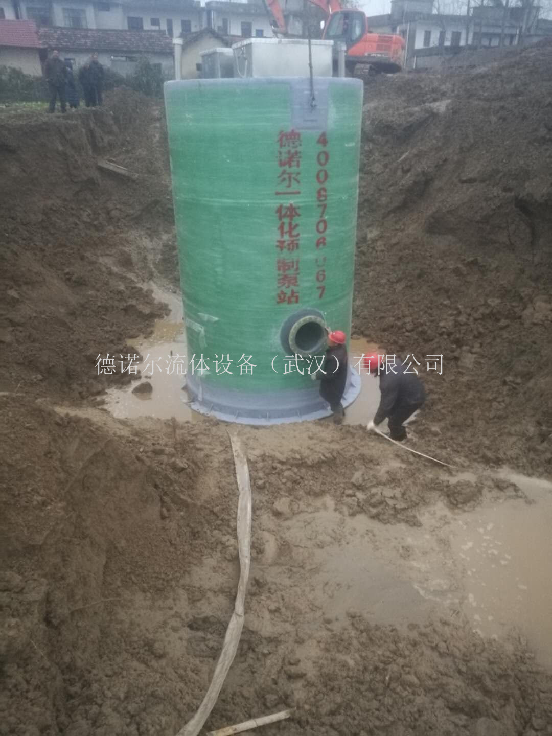 鐘祥舊口鎮(zhèn)一體化預(yù)制泵站安裝圖