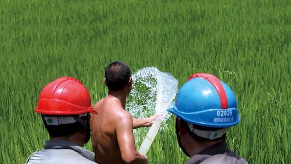 一體化預(yù)制泵站供水現(xiàn)場(chǎng)